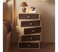 KCIOQLS Comodino Alto Con Cassetti, Comodini In Legno Girevoli, Resistenti All'usura, Ampio Spazio Di Contenimento, Ideali for Il Soggiorno E La Camera Da Letto(White,35cm/13.8in,5-tier)