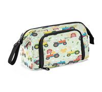 Kcldeci Astuccio colorato con trattori agricoli, grande capacità, astuccio portapenne per scuola, adolescenti, ragazze, ragazzi, uomini, donne, Multicolore, 9.4*3.7*5.9in