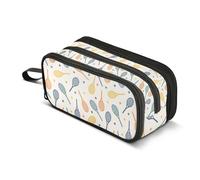 Kcldeci Astuccio per matite con palline da tennis e racchette, grande capacità, per ufficio, scuola, adolescenti, ragazze, ragazzi, uomini, donne e adulti, Multicolore, 8.86*3.54*4.33in