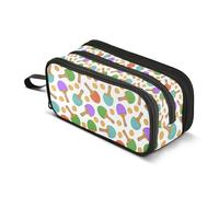 Kcldeci Astuccio per matite da ping pong e palline da ping pong, grande capacità, per ufficio, scuola, adolescenti, ragazze, ragazzi, uomini, donne, adulti, Multicolore, 8.86*3.54*4.33in