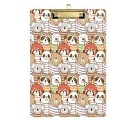 Kcldeci Bear Koala Panda Raccoon Acrilico Portablocco A4 formato lettera clip per studenti in classe, insegnanti, donne, bambini, argento 30,5 x 22,9 cm