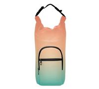 Kcldeci Borsa porta bottiglia d'acqua, colorata lineare sfumata rossa, isolata, con tracolla e tasche, per uomo/donna, passeggiate, escursionismo, campeggio, Multicolore, Taglia unica