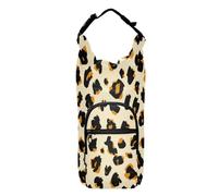 Kcldeci Borsa porta bottiglia d'acqua, ghepardo leopardo giaguaro pelle isolata borsa a tracolla con tracolla e tasche, per uomo/donna, passeggiate, escursionismo, campeggio, Multicolore, Taglia unica