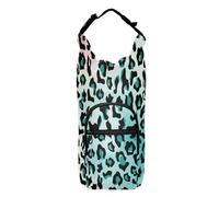 Kcldeci Borsa porta bottiglia d'acqua, sciarpa leopardata isolata, borsa a tracolla con tracolla e tasche, per uomo/donna, passeggiate, escursionismo, campeggio, Multicolore, Taglia unica