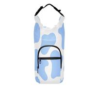 Kcldeci Borsa porta bottiglie d'acqua, stampa di mucca, cane dalmata, isolata, con tracolla e tasche, per uomo/donna, per camminare, escursionismo, campeggio, Multicolore, Taglia unica