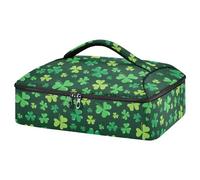 Kcldeci Borsa termica isolata per alimenti caldi o freddi, borsa termica per alimenti caldi o freddi, borsa tote isolata per il giorno di San Patrizio per Potluck Cookout, feste, picnic, lasagne,