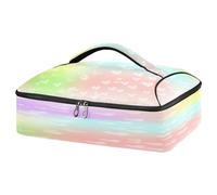 Kcldeci Borsa termica isolata per alimenti caldi o freddi, borsa termica per cibi caldi o freddi, borsa tote isolata per San Valentino per Potluck Cookout, feste, picnic, lasagne, Multicolore, Taglia