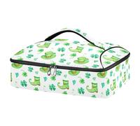 Kcldeci Borsa termica isolata per alimenti caldi o freddi, borsa tote isolata per cibi caldi o freddi, borsa tote isolata per festa di San Patrizio per potluck, feste, picnic, lasagne, Multicolore,