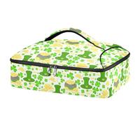 Kcldeci Borsa termica isolata per alimenti caldi o freddi, per feste di San Patrizio, leprechaun e trifoglio, per feste di picnic e lasagne, Multicolore, Taglia unica, casa