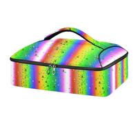 Kcldeci Borsa termica isolata per alimenti caldi o freddi, per monete dorate e foglie verdi, borsa tote isolata per potluck cookout, feste, picnic, lasagne, Multicolore, Taglia unica, casa
