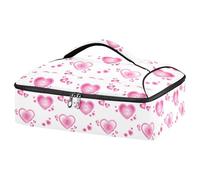 Kcldeci Borsa termica per alimenti a forma di cuore di San Valentino, colore rosa, isolante, per cibi caldi o freddi, borsa tote isolata per potluck cookout, feste, picnic, lasagne, Multicolore,