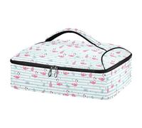 Kcldeci Borsa termica per casseruole, fenicotteri, ananas, per viaggi caldi o freddi, feste, picnic, grigliate, spiaggia, Multicolore, Taglia unica, casa