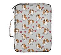 Kcldeci Cartella portadocumenti espandibile con raccoglitore a 3 anelli Cavalier King Charles Dog1 Borsa portatile da 500 fogli per scuola, ufficio, viaggi
