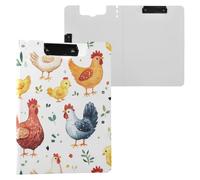 Kcldeci Cartellina per appunti, con galline e pulcini, formato A4, pieghevole, blocco note per appunti, scuola, ufficio, lavoro