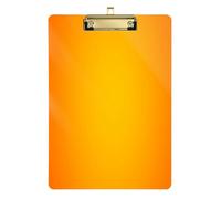 Kcldeci Cartelline portablocco in acrilico di colore arancione, formato A4, formato lettera, per scuola, scuola, ufficio, per bambini, studenti, insegnanti, argento 30,5 x 22,9 cm
