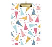Kcldeci Coni con strisce Cuori Acrilico Appunti Lettera Standard A4 Formati Appunti per Classe, Insegnanti Donne Clip Board Ufficio Scuola Forniture Oro 30,5 x 22,9 cm