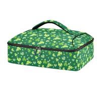 Kcldeci Contenitore termico isolato per alimenti caldi o freddi, borsa termica per cibi caldi o freddi, borsa tote isolata Lucky Clover Happy St.Patrick's Day per Potluck Cookouts feste, picnic,