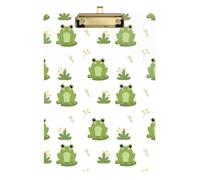 Kcldeci Cute Frogs - Cartelline portablocco in acrilico, formato A4, formato lettera, per scuola, scuola, ufficio, per bambini, studenti, insegnanti, argento, 30,5 x 22,9 cm