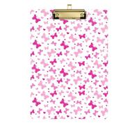 Kcldeci Farfalle Primavera ed Estate Portablocco Acrilico Standard A4 Formato Lettera Clip Board per Classe, Scuola e Ufficio, per bambini, Studenti, Insegnanti, Argento 30,5 x 22,9 cm