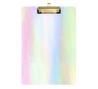 Kcldeci Magic Retro 80s 90s Acrilico Appunti Standard A4 Formato Lettera Clip Board per Aula Scuola e Ufficio Uso per Bambini Studenti Insegnanti Argento 30,5 x 22,9 cm