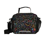 Kcldeci Math Linear Matematics Education Circle Borsa termica per il pranzo per gli uomini e le donne riutilizzabili Lunch Box Cooler Adult Lunch Bag Organizer con tracolla regolabile