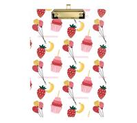 Kcldeci Pink is Lost with Cupcake - Tavoletta portablocco in acrilico, formato A4, per scuola, scuola, ufficio, bambini, studenti, insegnanti, argento, 30,5 x 22,9 cm