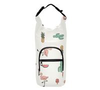 Kcldeci Portabottiglie con cactus tropicale con tracolla borsa a tracolla con tasca per telefono custodia per bottiglia d'acqua per uomini donne escursionismo campeggio viaggi, Multicolore, Taglia