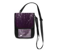 Kcldeci Portafogli da viaggio Borse per telefono Borse a tracolla Borse a tracolla Lucido Fulmine su Un Buio Viaggio Collo Pouch Porta Passaporto per Donne e Uomini, Multicolore, Taglia unica, casual