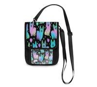 Kcldeci Portafogli da viaggio Borse per telefono Borse a tracolla Carino Corgi Dog Travel Neck Pouch Porta passaporto per donne e uomini, Multicolore, Taglia unica, casual