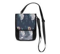 Kcldeci Portafogli da viaggio borse per telefono borse a tracolla carino koala su un blu borsa da viaggio porta passaporto per donne e uomini, Multicolore, Taglia unica, casual