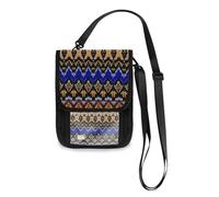 Kcldeci Portafogli da viaggio, borse per telefono, borse a tracolla, effetto leopardo, in pizzo, da viaggio, porta passaporto, per donne e uomini, Multicolore, Taglia unica, casual