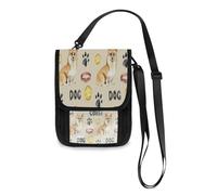 Kcldeci Portafogli da viaggio borse per telefono borse a tracolla gallese Corgi Dog Travel Neck Pouch porta passaporto per donne e uomini, Multicolore, Taglia unica, casual