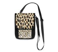 Kcldeci Portafogli da viaggio borse per telefono borse a tracolla ghepardo leopardo giaguaro pelle da viaggio borsa da collo porta passaporto per donne e uomini, Multicolore, Taglia unica, casual