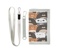 Kcldeci Portafogli per bambini per ragazzi e ragazze carino Kawaii Teddy Bear Panda bambino portafoglio novità portafoglio borsa per bambini, Multicolore, Taglia unica, Casual