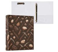 Kcldeci Raccoglitore a 3 anelli con copertina rigida, per strumenti minerari e rocce, 3,8 cm, 200 fogli per ufficio, casa, rientro a scuola, confezione da 2