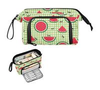 Kcldeci Simpatico astuccio con formiche anguria per ragazzi e ragazze, astuccio grande per adulti con cerniera, astuccio grande per ragazzi per scuola e ufficio, Multicolore, 9.4*3.7*5.9in