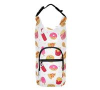 Kcldeci Simpatico e divertente portabottiglie per fast food kawaii con tracolla borsa a tracolla con tasca per telefono custodia per bottiglia d'acqua per uomini donne escursionismo campeggio viaggi,
