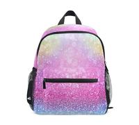 Kcldeci Simpatico zaino per bambini con glitter arcobaleno colorato per ragazze ragazzi bambini zaini scuola scuola scuola carino asilo Bookbag per età 3-6 S