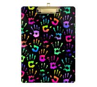 Kcldeci Tavolette portablocco in acrilico arcobaleno brillante, formato A4, per scuola, scuola, ufficio, per bambini, studenti, insegnanti, oro, 30,5 x 22,9 cm