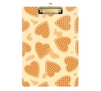 Kcldeci Tavolette portablocco in acrilico con cuori a nido d'ape, formato A4, per classe, insegnanti, donne, forniture per ufficio e scuola, colore oro, 30,5 x 22,9 cm