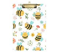 Kcldeci Tavolette portablocco in acrilico giallo volante, lettera standard A4, per scuola, insegnanti, donne, forniture per ufficio e scuola, colore oro, 30,5 x 22,9 cm
