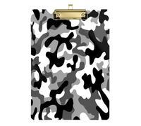 Kcldeci Tavolette portablocco in acrilico nero bianco e nero, formato A4, formato lettera, per scuola, scuola, ufficio, per bambini, studenti, insegnanti, oro, 30,5 x 22,9 cm