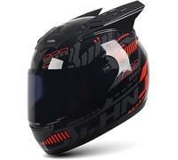 Kcolic Casco da Moto con Orecchie di Gatto Nero/Rosa per Ragazze E Donne, Casco da Moto Modulare con Omologazione DOT/ECE, Casco Integrale con Doppia Visiera E Casco Flip-Up Integrato D,XL(60-62 CM)