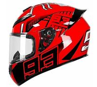 Kcolic Casco Moto da Motociclista Integrale alla Moda Leggero per Moto da Corsa Casco da Moto con Processo Antiappannamento con Visiera Parasole Pieghevole Pronto Omologato ECE E,2XL=61-63CM
