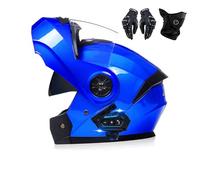 Kcolic Casco Moto Modulare Bluetooth Omologato ECE, Casco Flip Up con Doppia Visiera E Interfono Integrato, Casco Moto Adulto per Uomo E Donna L,Large