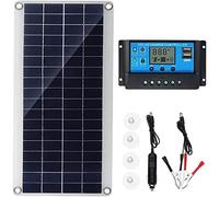 Kcolic Kit Pannello Solare 300W 12 V Sistema off Grid Monocristallino, Pannello Solare Monocristallino per Camper Tetto Van Campeggio Batteria Solare, Modulo Regolatore Solare 10A-100A 300W,30A