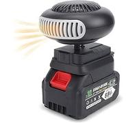 Kcolic Riscaldatore Batteria, Riscaldatore Portatile Ricaricabile 12000 mAh E 170 W con 2 Porte USB, Riscaldatore per Auto, Antiappannamento, per Esterni Black