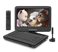 KCR Lettore DVD portatile 14,0 pollici con HD e USB/HDMI/AV/Audio, telecomando HEVC Main 10