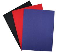 KCS 3 pezzi di tessuto Aida in cotone per punto croce, 30 x 45 cm, 18 ct (rosso, blu reale, nero)