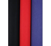 KCS 3 scatole di tessuto Aida in cotone per punto croce, 38 x 45 cm, 18 ct, rosso, blu reale e nero